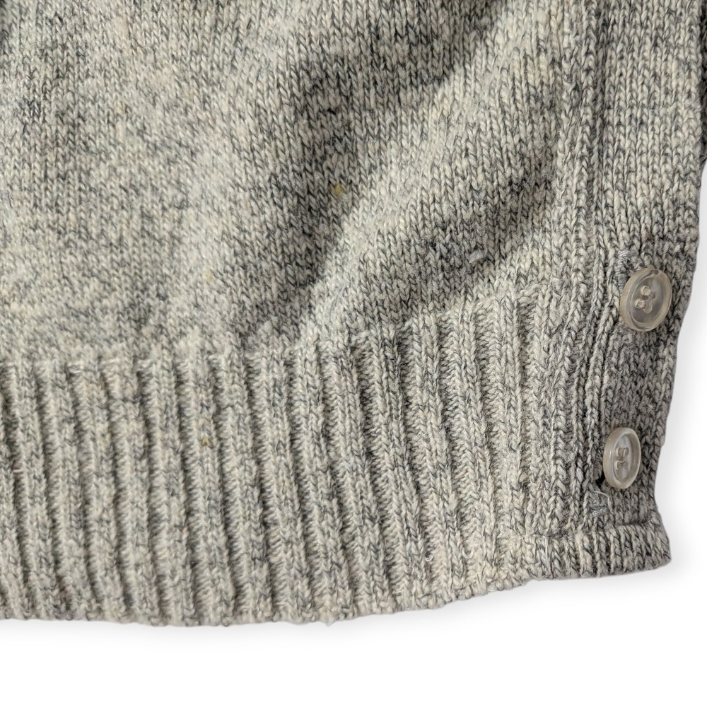 Womens Heather Grey Marl Knit Crewneck Sweater‎ Vest Side Buttons Sleeveless Top - Picture 5 of 9